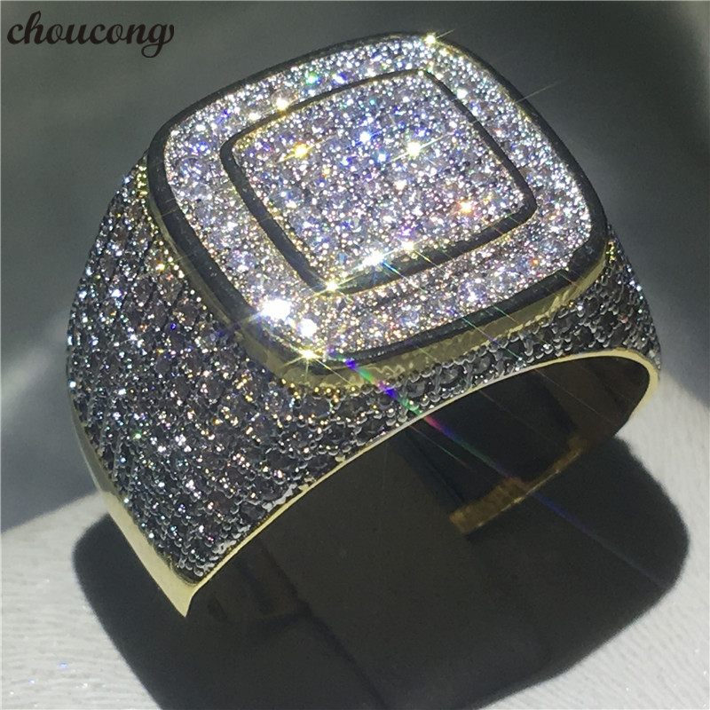 choucong Luxury HIP HOP Ring Pave setting 274pcs Diamond Yellow Gold Filled 925 Silver Engagement Wedding rings For men
choucong Luxury HIP HOP Ring Pave setting 274pcs Diamond Yellow Gold Filled 925 Silver Engagement Wedding rings For men