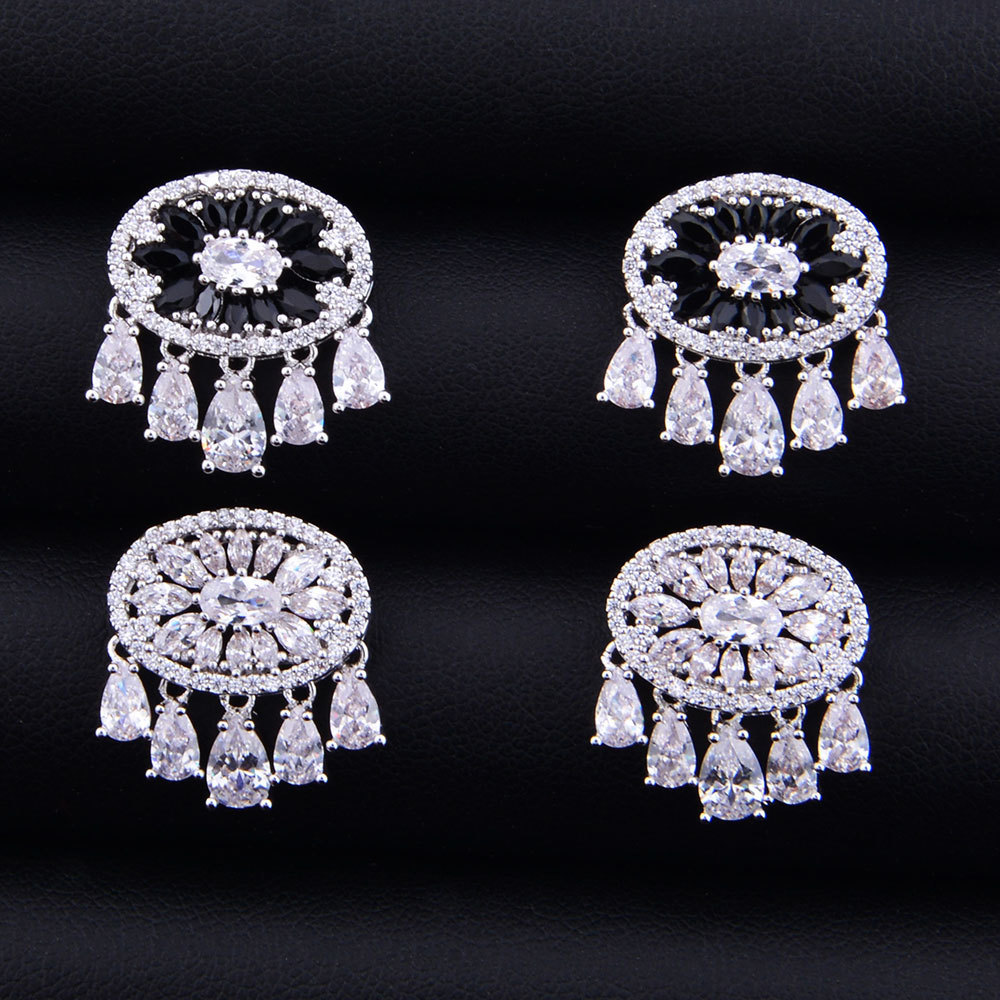 Godki Lucky Evil Eye Tears Full Mirco Paved Microl Zirconia Naija Wedding Earring Fashion Jewelry Y19050901