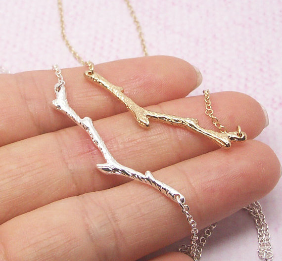 Gold Silver Simple Tree Branch Bracelet Nature Woodland Olive Bar Twig Bracelet Botanical Plant Limb Bracelets