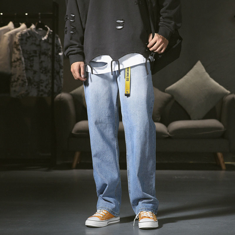 Men' jeans 2020 spring and summer new comfortable solid color loose wide leg trousers young personality fashion trend men, Black
Men' jeans 2020 spring and summer new comfortable solid color loose wide leg trousers young personality fashion trend men, Black