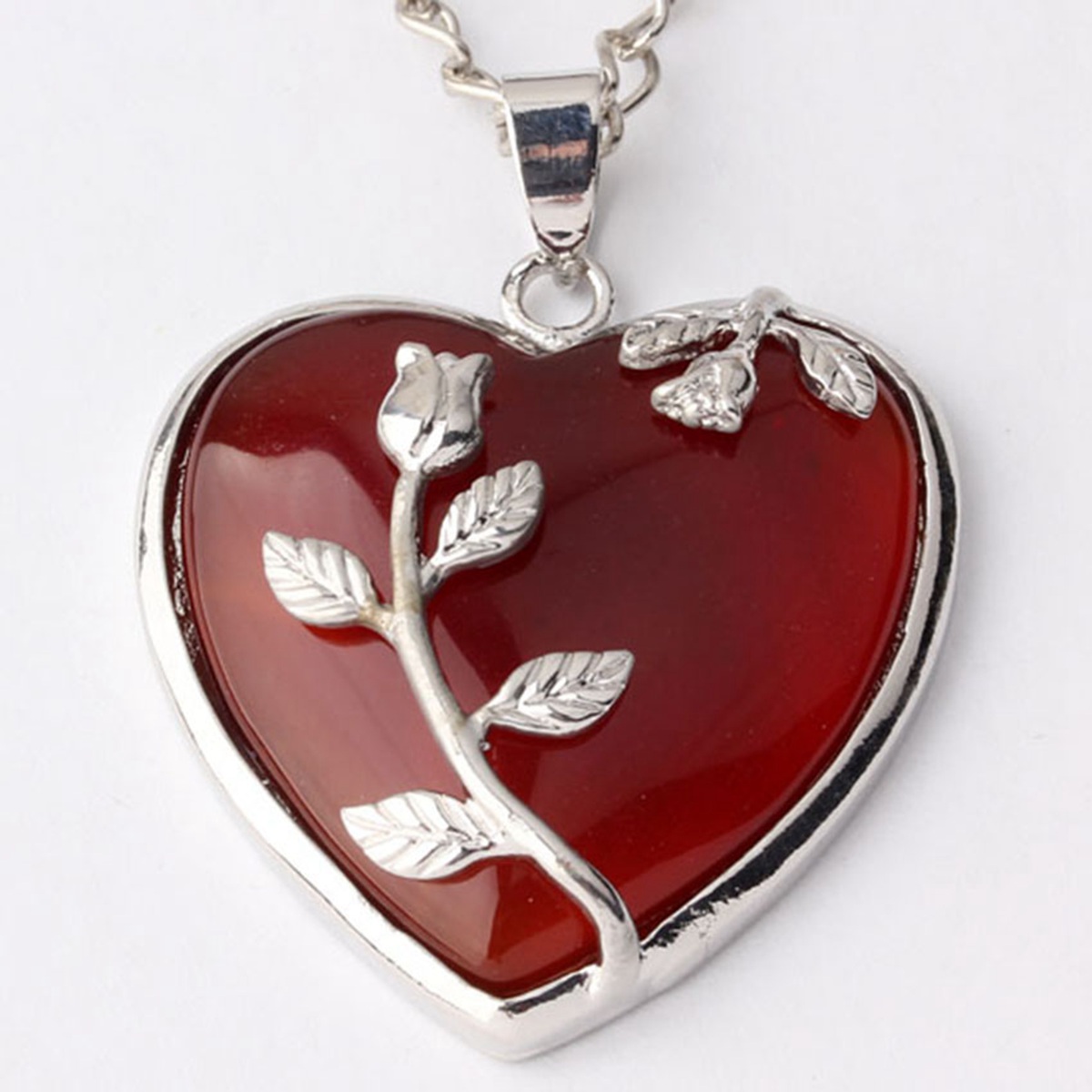 Heart-shaped pendant charm crystal natural stone necklace earrings jewelry making