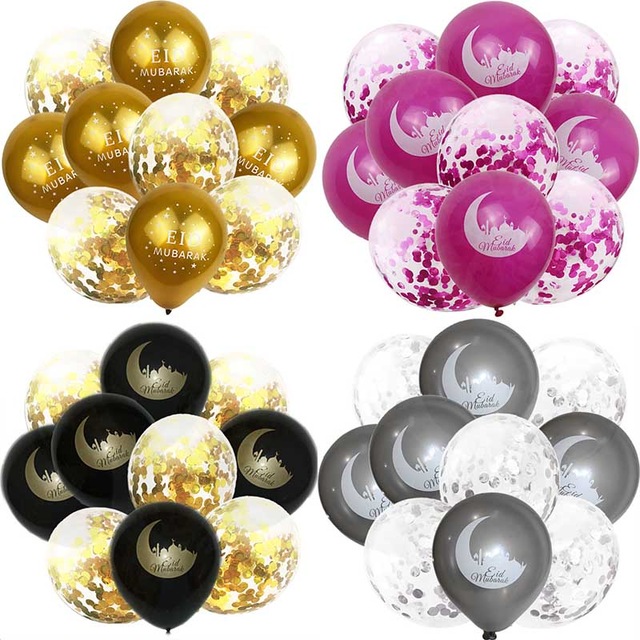 Mixed Gold Confetti EID MUBARAK Balloons Ramadan Eid Decoration Silver Ballon Helium For Muslim For Party Air Ball
Mixed Gold Confetti EID MUBARAK Balloons Ramadan Eid Decoration Silver Ballon Helium For Muslim For Party Air Ball