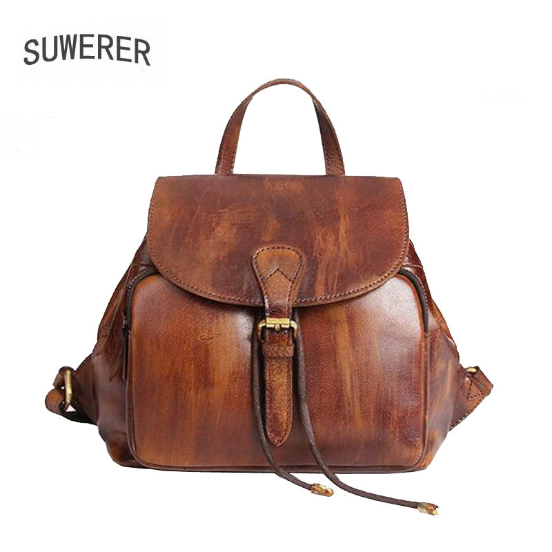 SUWERER 2020 New Women Genuine Leather bag fashion bags for women backpack cowhide Leisure Backpack Leather Travel Bag, Brown
SUWERER 2020 New Women Genuine Leather bag fashion bags for women backpack cowhide Leisure Backpack Leather Travel Bag, Brown