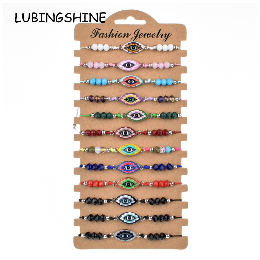 Boho 12pcs/Sets Evil Eye Braided Bracelet for Women Child Crystal Bead Enamel Multi Adjustable Rope Chain Yoga Anklet Jewelry
Boho 12pcs/Sets Evil Eye Braided Bracelet for Women Child Crystal Bead Enamel Multi Adjustable Rope Chain Yoga Anklet Jewelry