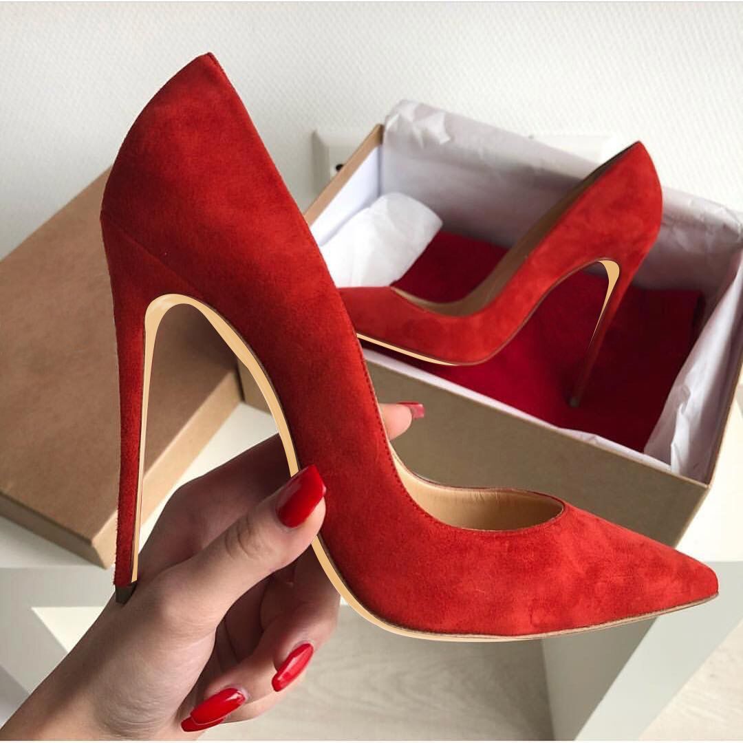 Casual Designer Sexy lady fashion women pumps Red suede leather point toe high heels shoes pumps Stiletto shoes 12cm 10cm 8cm party shoes, Black
Casual Designer Sexy lady fashion women pumps Red suede leather point toe high heels shoes pumps Stiletto shoes 12cm 10cm 8cm party shoes, Black