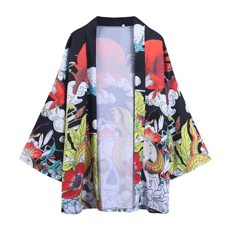 Japanese Youth Large Size Five Point Sleeves Kimono Mens Womens Cloak Blouse Beach Oversized Streetwear Camisas de hombre#D5, Black
Japanese Youth Large Size Five Point Sleeves Kimono Mens Womens Cloak Blouse Beach Oversized Streetwear Camisas de hombre#D5, Black