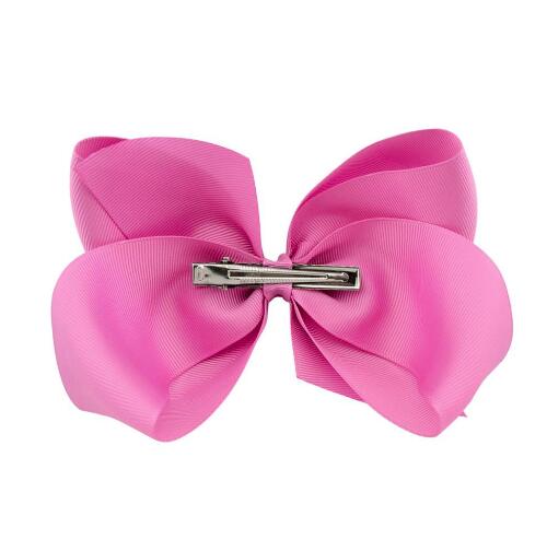 40 Color 6 inch Boutique Solid Ribbon Grosgrain Hair Bow With Clips For Kids Girls Handmade Hair Accessories