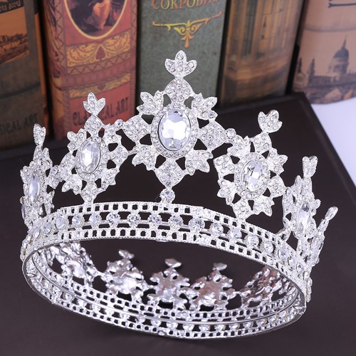 European and American Wedding Headdress Crown Alloy Inlaid Rhinestone Baroque Bride Round Crown Hair Accessories Headpieces
European and American Wedding Headdress Crown Alloy Inlaid Rhinestone Baroque Bride Round Crown Hair Accessories Headpieces