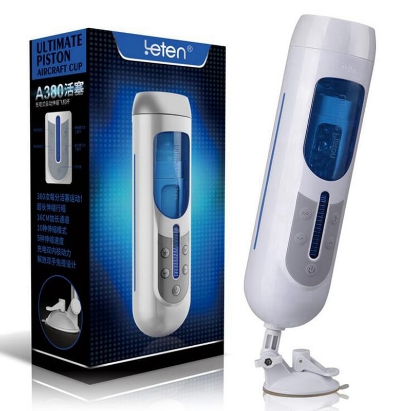 Leten A380 Electric Piston Masturbator 10Speed Telescopic Thrusting Realistic Vagina Masturbation Male Sex Machine Adult Product Y191010