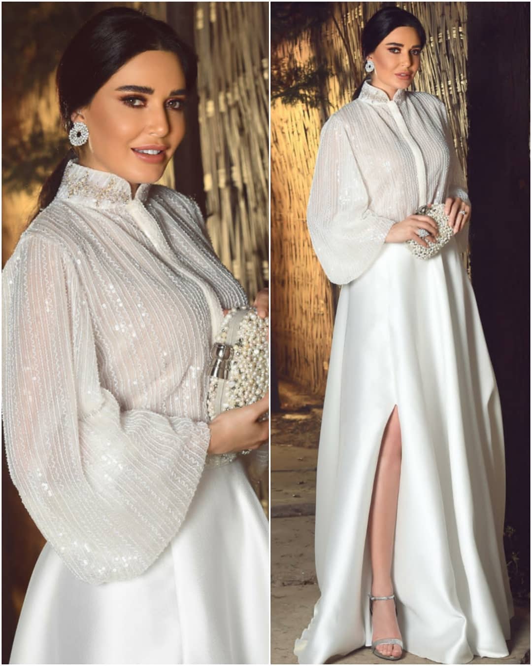 2022 A Line Evening Dresses Sequins Applique Custom made Satin Tulle With Glittle Prom Dress Long Sleeve Floor Train Special Occasion Dresses