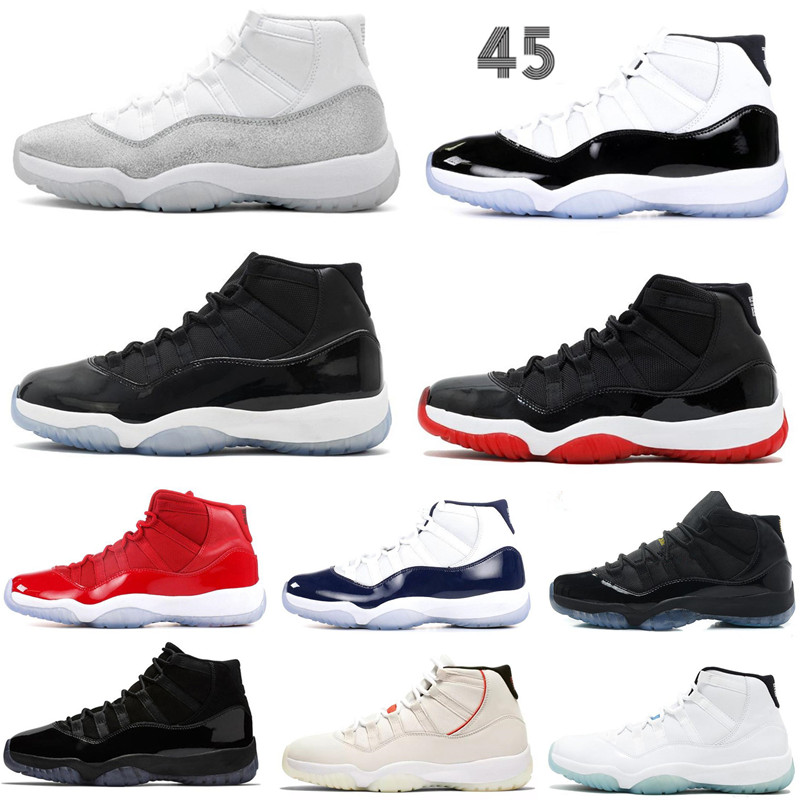 11s Bred Metallic Silver Concord Basketball Shoes 11 Space Jam Cap And Gown Gym Red Men Women Sneakers Sports Shoes Size 7 - 13, Color 14
11s Bred Metallic Silver Concord Basketball Shoes 11 Space Jam Cap And Gown Gym Red Men Women Sneakers Sports Shoes Size 7 - 13, Color 14