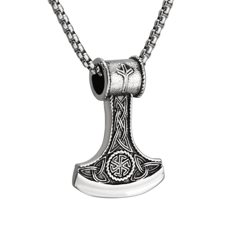 Pendant Necklaces Norse Viking Battle Axe Necklace Hiphop Stainless Steel Fashion Jewelry For Men Women
Pendant Necklaces Norse Viking Battle Axe Necklace Hiphop Stainless Steel Fashion Jewelry For Men Women