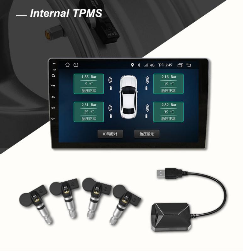 Car TPMS USB Tire Pressure Monitoring System For Android Car DVD Player 4 Sensors Alarm Tire Temperature
Car TPMS USB Tire Pressure Monitoring System For Android Car DVD Player 4 Sensors Alarm Tire Temperature