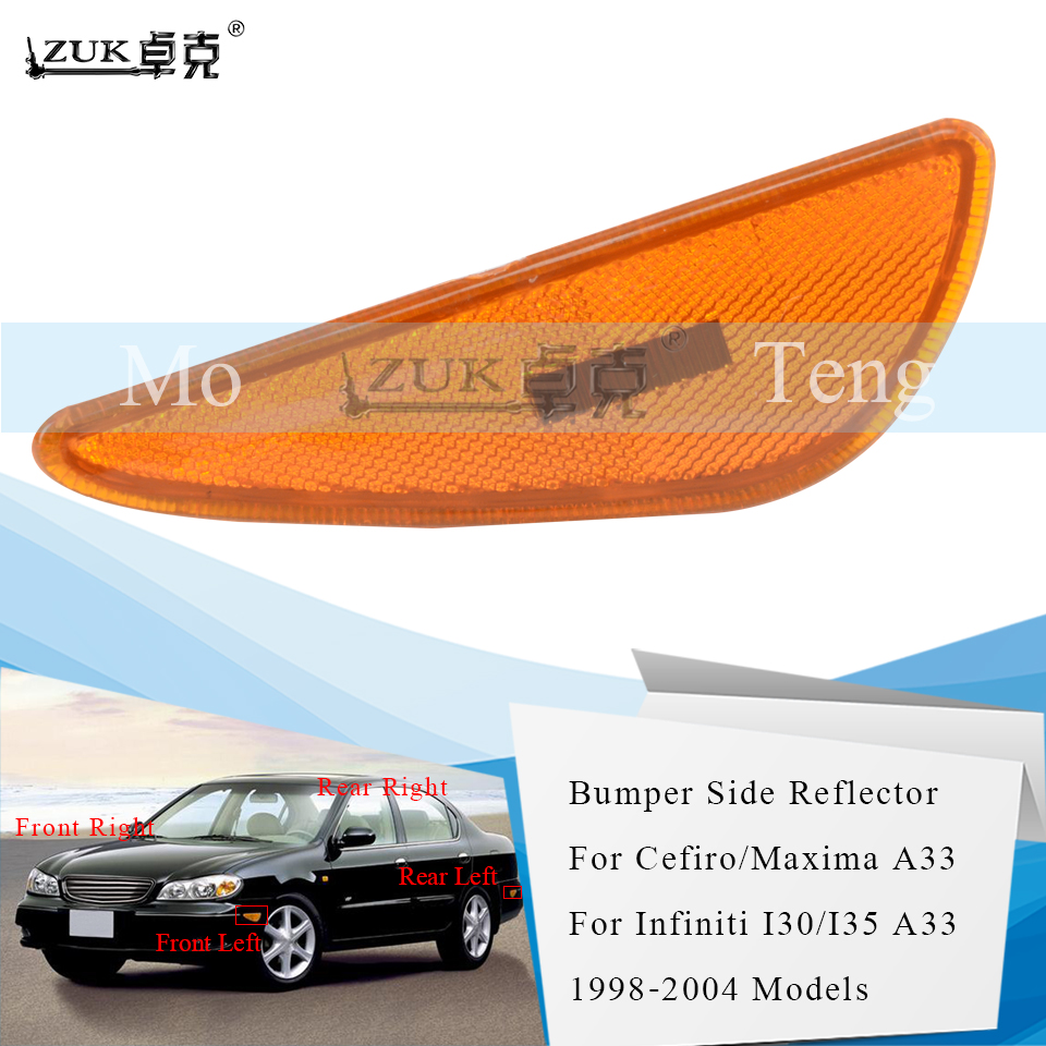 ZUK Bumper Side Light Reflector Lamp For NISSAN Cefiro Maxima A33 1998 1999 2000 2001 2002 2003 2004 For Infiniti I30 I35 A33
ZUK Bumper Side Light Reflector Lamp For NISSAN Cefiro Maxima A33 1998 1999 2000 2001 2002 2003 2004 For Infiniti I30 I35 A33