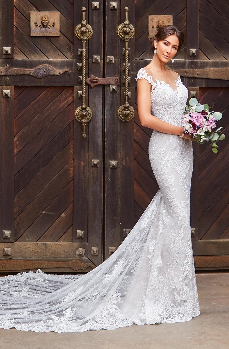 Kittychen Mermaid Dresses Sheer V Neck Appliques Lace Bridal Gowns Sexy Backless Sweep Train Beach Wedding Dress