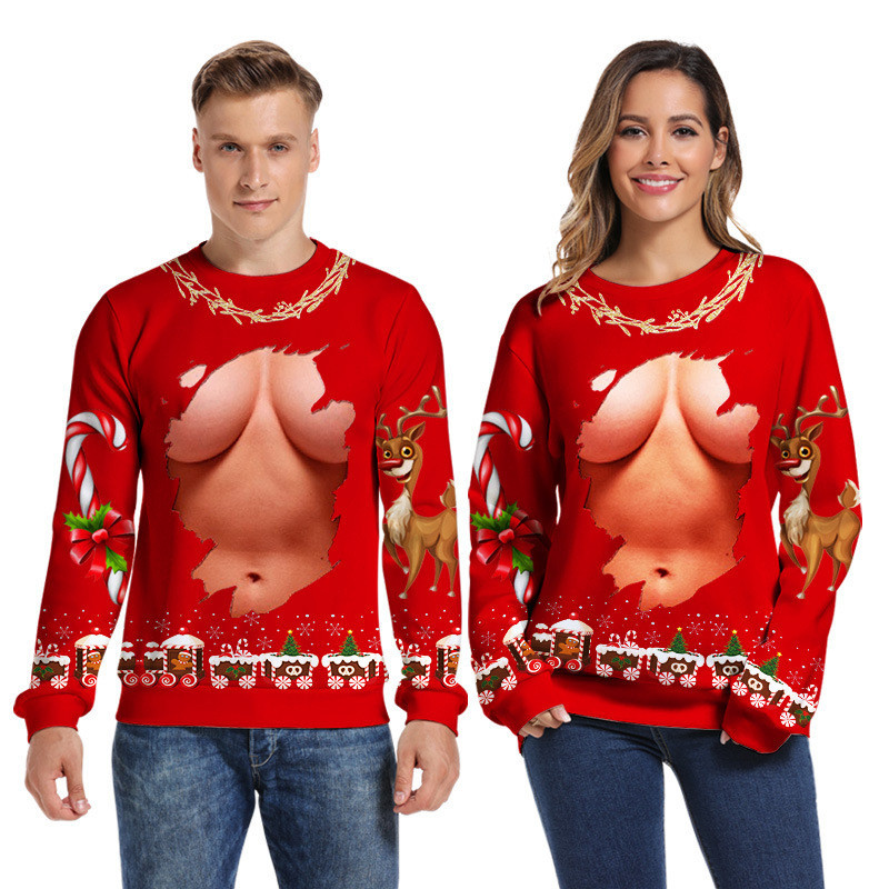 Christmas Sweater Novelty Funny Light Up Ugly Christmas Sweater For Men And Women 3D Printing Pullover Jumpers Warm
Christmas Sweater Novelty Funny Light Up Ugly Christmas Sweater For Men And Women 3D Printing Pullover Jumpers Warm