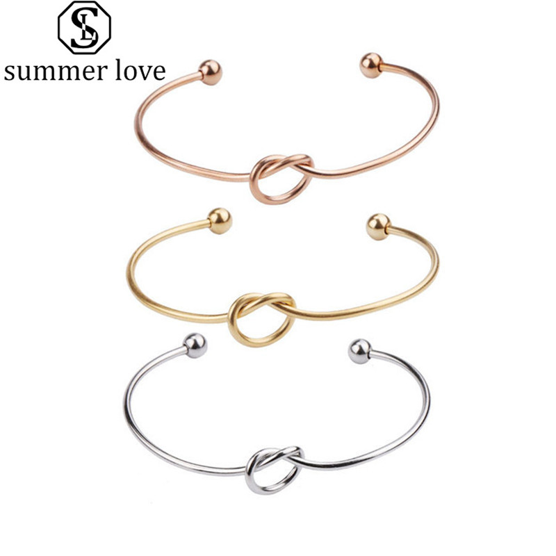 Hot Sale Stainless Steel Heart Knot Bracelet for Women 3 Color Adjustable Open Bracelet Wholesale Lucky Jewelry-Z, Black
Hot Sale Stainless Steel Heart Knot Bracelet for Women 3 Color Adjustable Open Bracelet Wholesale Lucky Jewelry-Z, Black