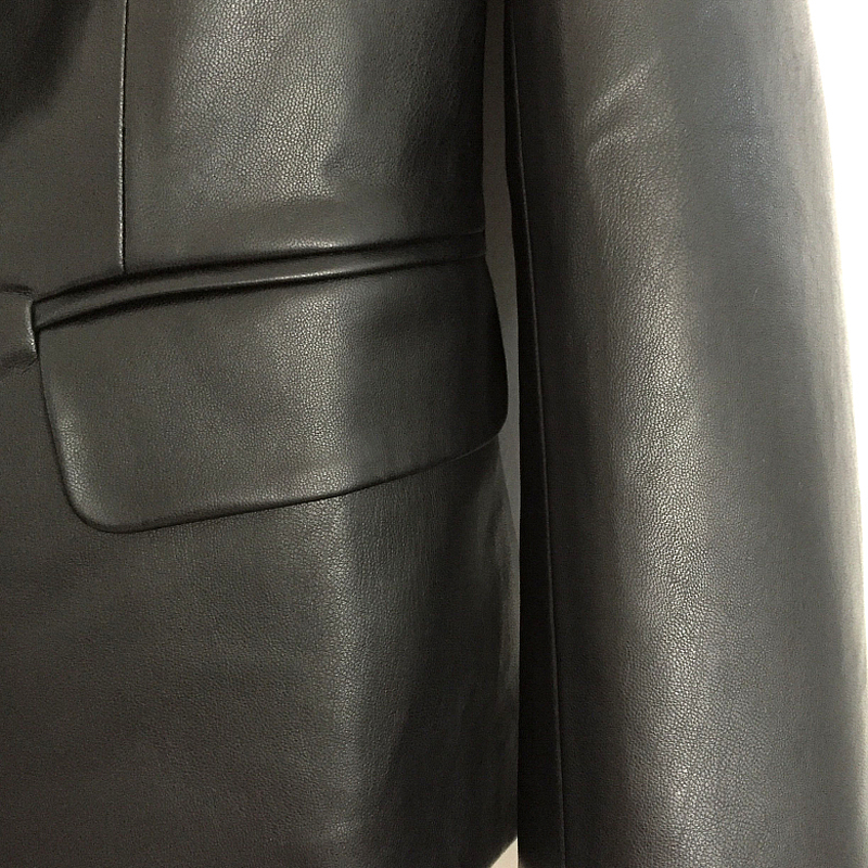 Newest Fall Winter 2019 ner Blazer Jacket Women's Lion Metal Buttons Double Breasted Synthetic Leather Blazer Overcoat CJ191201