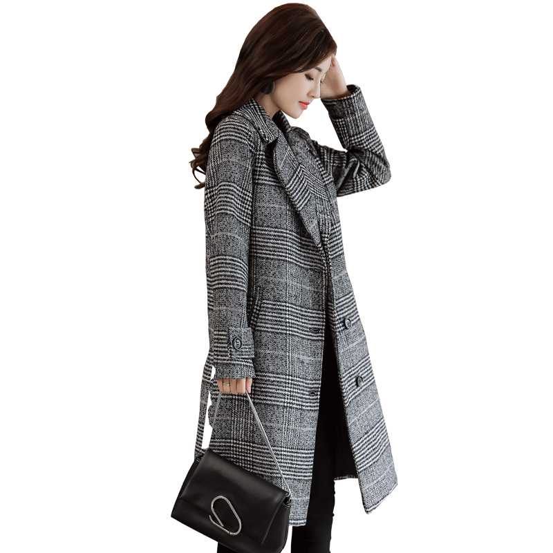 New lattice Woolen coat female Autumn Winter popular Ladies coats Single-breasted Wool coats fashion suit collar Long, Gray
New lattice Woolen coat female Autumn Winter popular Ladies coats Single-breasted Wool coats fashion suit collar Long, Gray