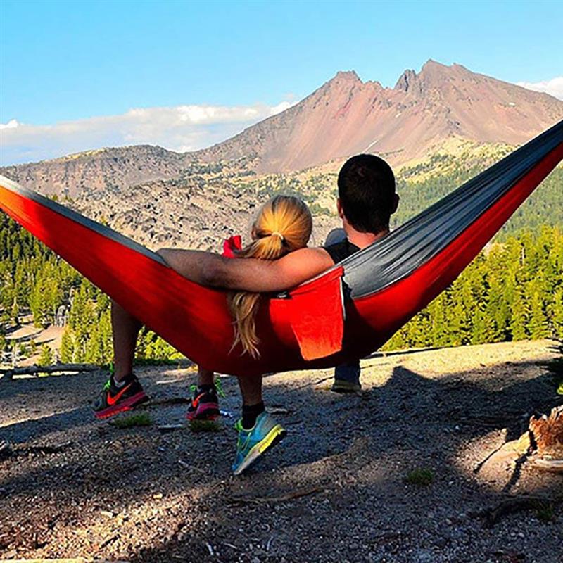 Portable Outdoor Double Hammock Parachute Cloth 2 Person Garden Hanging Chair Sleeping Travel Swing for Outdoor Picnic Activity
Portable Outdoor Double Hammock Parachute Cloth 2 Person Garden Hanging Chair Sleeping Travel Swing for Outdoor Picnic Activity