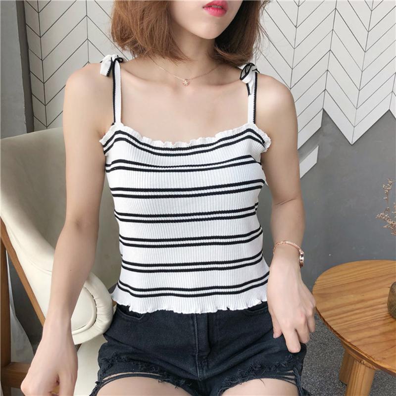 Fashion Women Knitted Stripe O-Neck Casual Sleeveless Camis Vest Stripe Slim Top Striped Round Neck Sleeveless Vest Retro Top, Blue
Fashion Women Knitted Stripe O-Neck Casual Sleeveless Camis Vest Stripe Slim Top Striped Round Neck Sleeveless Vest Retro Top, Blue