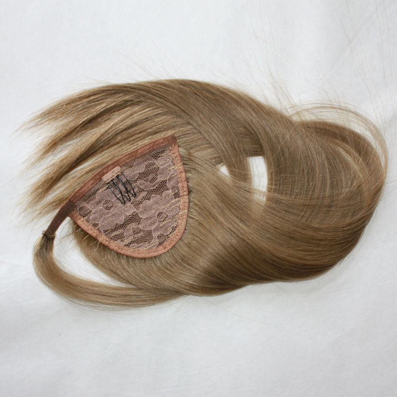 length 16 30 100 natural brazilian remy human hair ponytail horsetail clips in on human hair extension straight hair