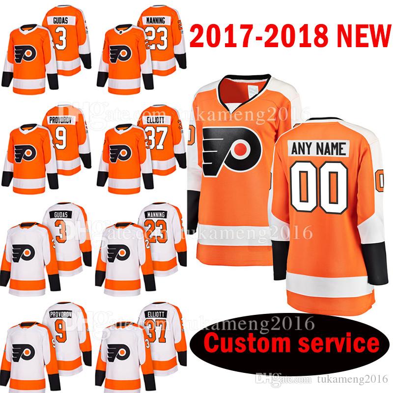 CHEAP Custom 2017-2018 New Philadelphia Flyers 123 Brandon Manning 3 Radko Gudas Jersey 9 Ivan Provorov 37 Brian Elliott Hockey Jerseys xwf от DHgate WW