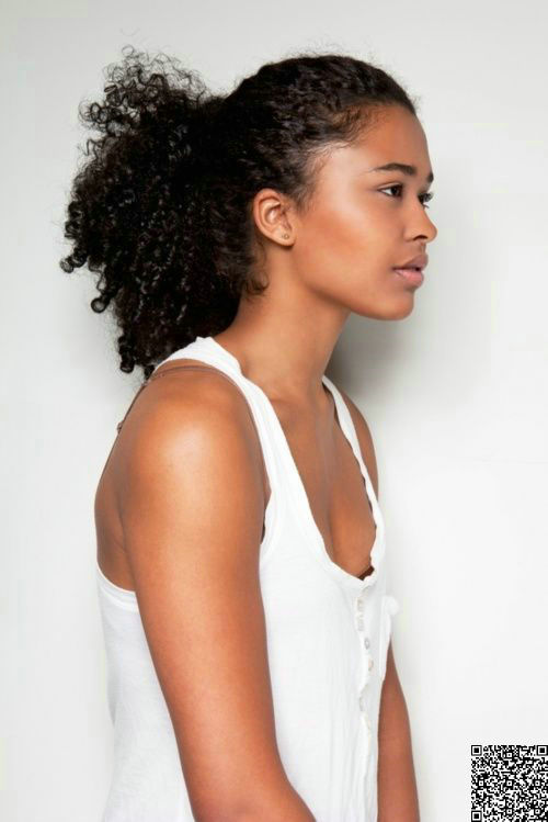120g Black hair ponytail hairstyle afro kinky curly drawstring ponytail extension clip in human hair pony tail hairpiece