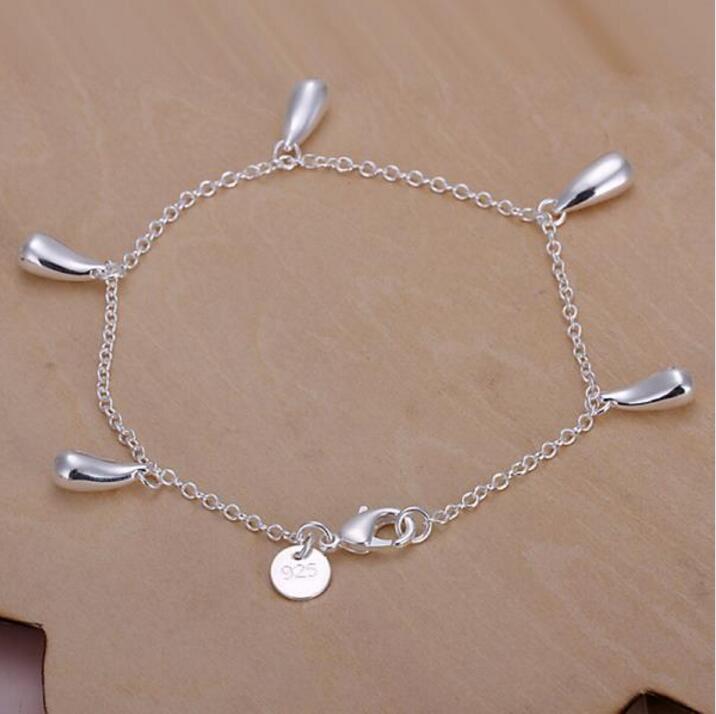 High grade 925 sterling silver Drops suit jewelry set DFMSS224 brand new Factory direct 925 silver necklace bracelet earring ring