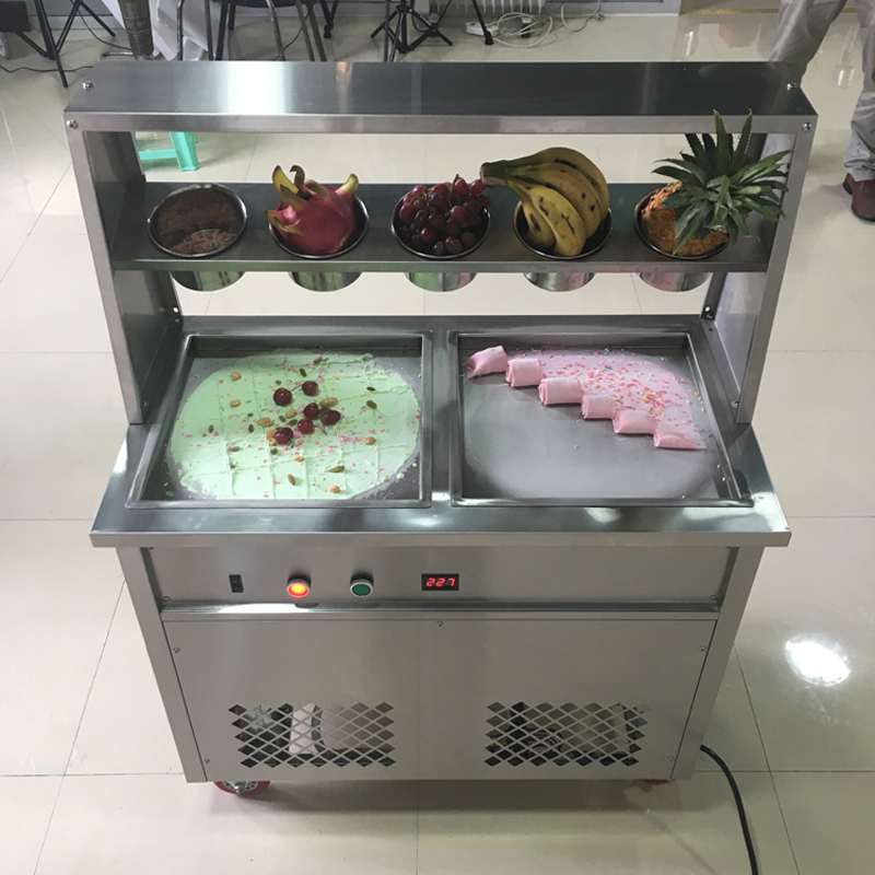 2020 fry ice cream machine Thailand roll fried ice cream machine double pan fried ice cream 1800W
2020 fry ice cream machine Thailand roll fried ice cream machine double pan fried ice cream 1800W