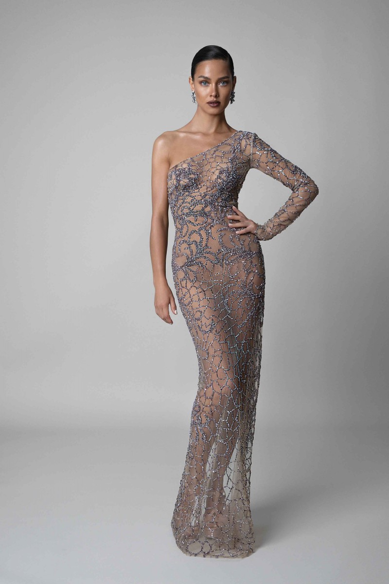 Plus Size Customized Mermaid Sleeveless Evening Dresses One Shoulder Prom Dress Sequins Floor Length Formal Party Bridesmaid Gown