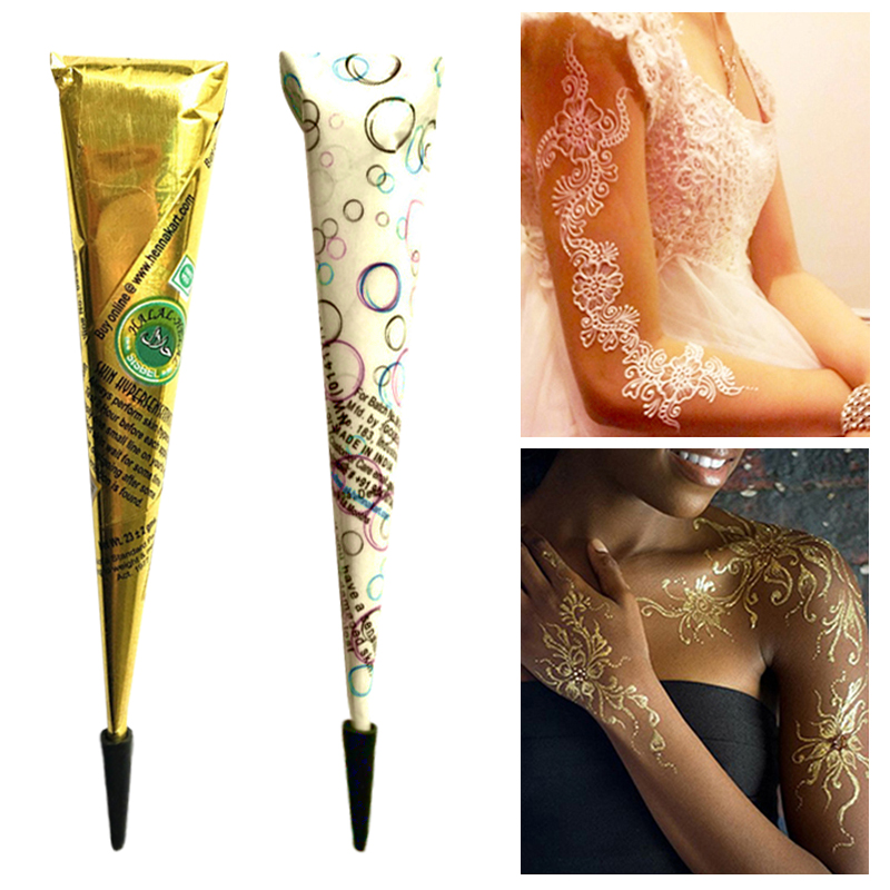 Drop Ship Henna Paste Temporary Tattoo Waterproof Body Paint hena Art Cream Cone For Stencil Mehndi Body Art TSLM2