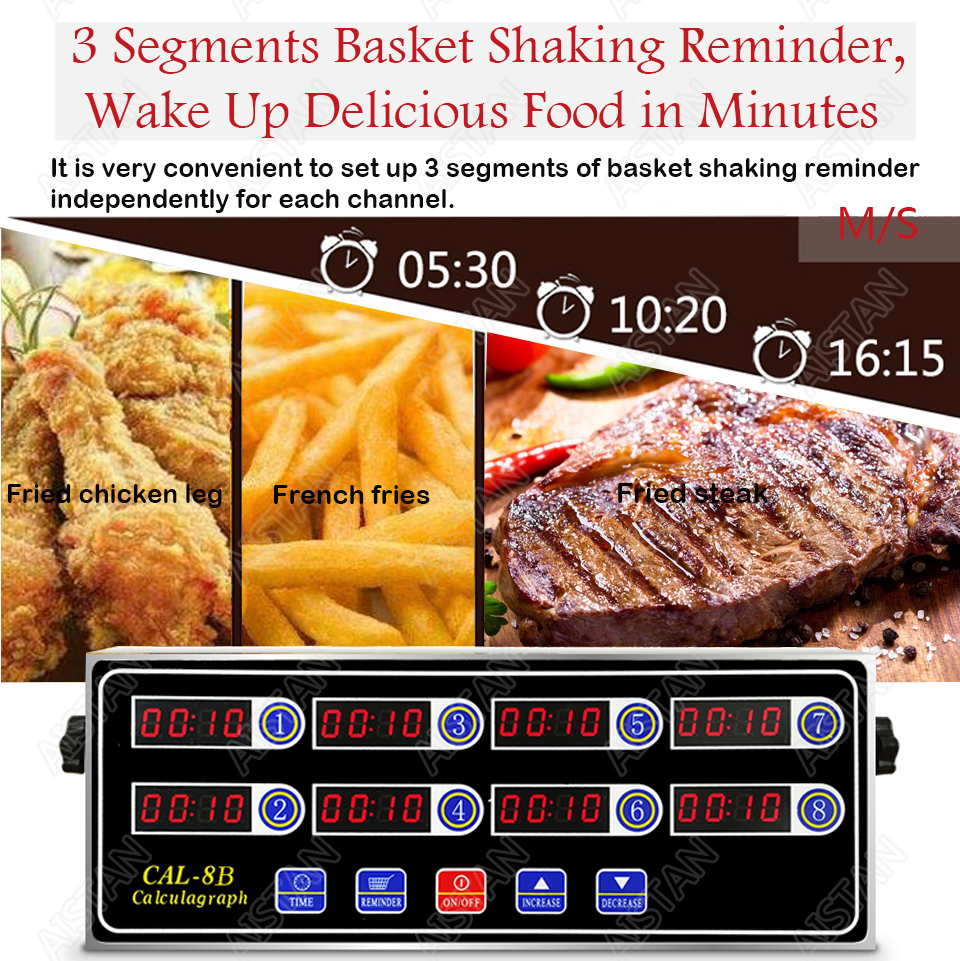 CAL8B/CAL12C portable calculagraph 8/12 multi-function digital timer LCD display shaking reminder
