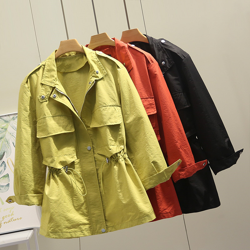 New Women's Jacke Coat Korean 2020 Spring Autumn Coats Casua Female Windbreaker Tops Outerwear Plus Size 4XL Women Clothes J195, Black
New Women's Jacke Coat Korean 2020 Spring Autumn Coats Casua Female Windbreaker Tops Outerwear Plus Size 4XL Women Clothes J195, Black