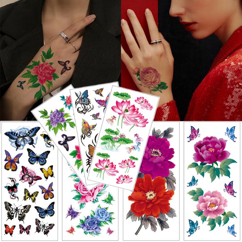 Waterproof temporary tattoo stickers Flower watercolor tattoo Lotus rose butterfly Hand body for women
Waterproof temporary tattoo stickers Flower watercolor tattoo Lotus rose butterfly Hand body for women