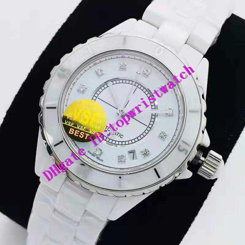 VSF Hot White Ceramic Luxury Mens Watch Swiss 8215 Automatic Mechanical Mens Wristwatch 28800 vph Date Sapphire Diamond Scale Watches
VSF Hot White Ceramic Luxury Mens Watch Swiss 8215 Automatic Mechanical Mens Wristwatch 28800 vph Date Sapphire Diamond Scale Watches