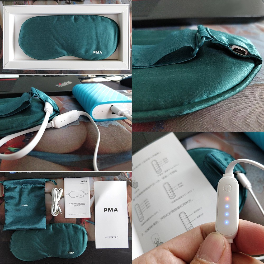 USB Charging Smooth Sleep Masks Blindfold Sleeping Eye Mask Eyeshade Cover Shade Eye Patch Eyepatch for Travel Rest Alleviate Fatigue