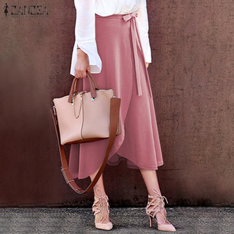 Women' Vestidos ZANZEA 2020 Stylish Skirts High Waist Irregular Hem Split Lace-Up Midi Skirts Female Casual Solid Faldes 5XL, Black
Women' Vestidos ZANZEA 2020 Stylish Skirts High Waist Irregular Hem Split Lace-Up Midi Skirts Female Casual Solid Faldes 5XL, Black