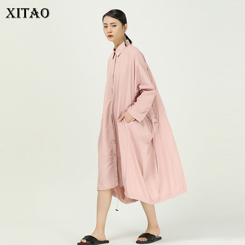 XITAO Spring 2020 Streetwear Trench Coat for Women Handsome Pink Plus Size Irregular Windbreaker Trend Black Long Top XJ3752, Black xj3752 
XITAO Spring 2020 Streetwear Trench Coat for Women Handsome Pink Plus Size Irregular Windbreaker Trend Black Long Top XJ3752, Black xj3752
