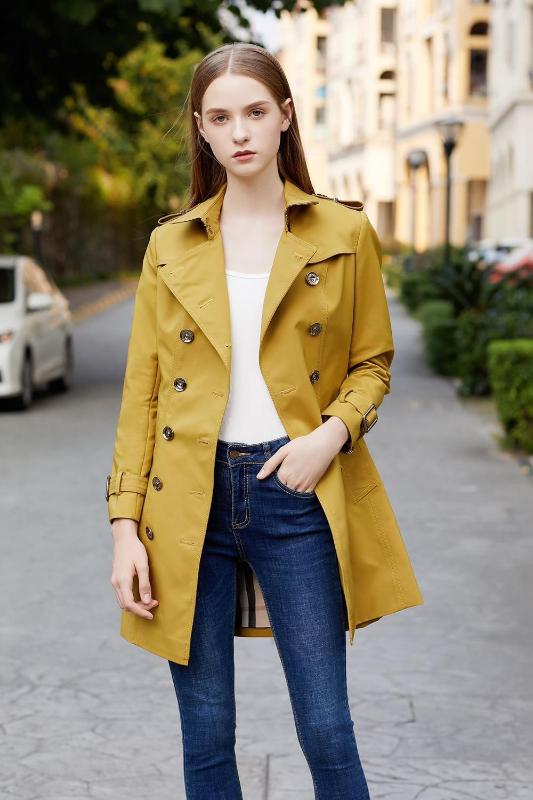 Obrix Female Vintage Classic Trench V-Neck Shortened Sleeve Double Breasted Belt Pockets Casual Trench For Women, Khaki
Obrix Female Vintage Classic Trench V-Neck Shortened Sleeve Double Breasted Belt Pockets Casual Trench For Women, Khaki
