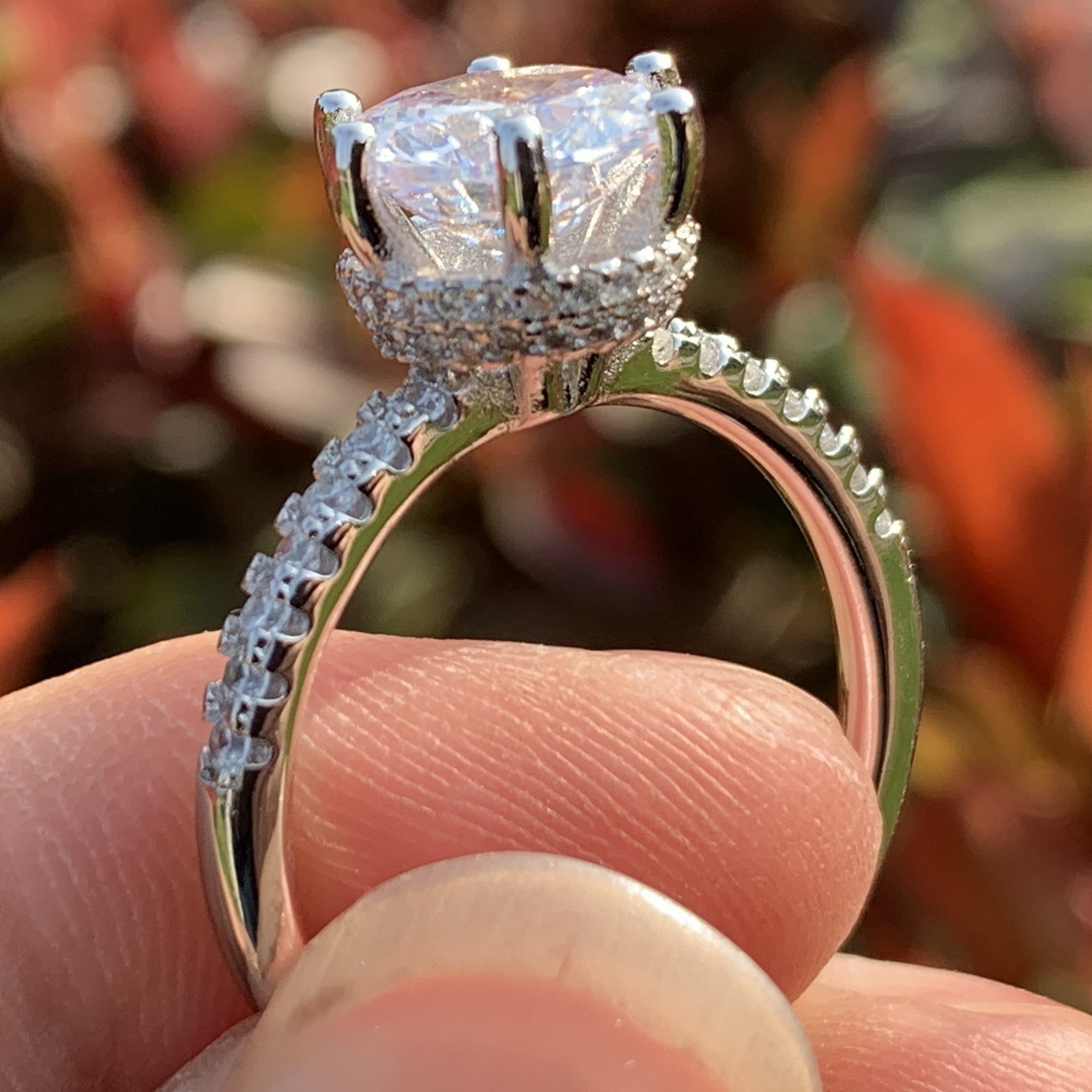 Lovely Cute Crown Wedding Band Ring Lucky Fashion Jewelry 925 Sterling Silver Round Cut White Topaz CZ Diamond Engagement Band Finger Rings