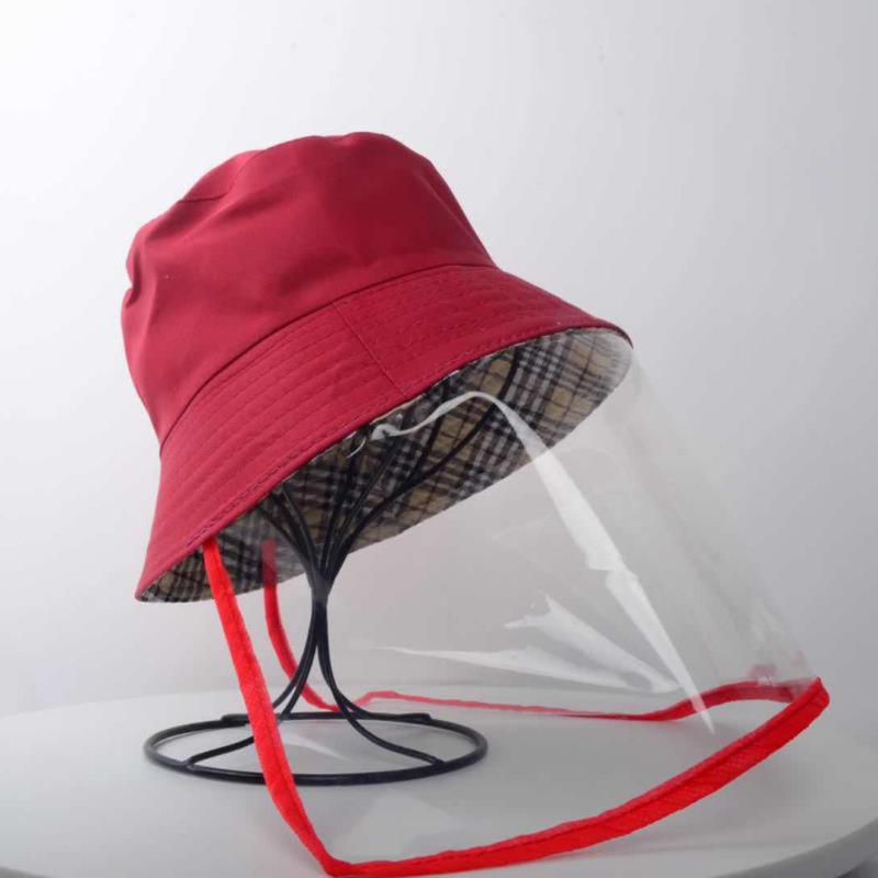 New Anti-fog Anti-spitting Protective Bucket Hat with Transparent Face Cover Sandproof Sun Protection Anti-dust Hat VJ-Drop
