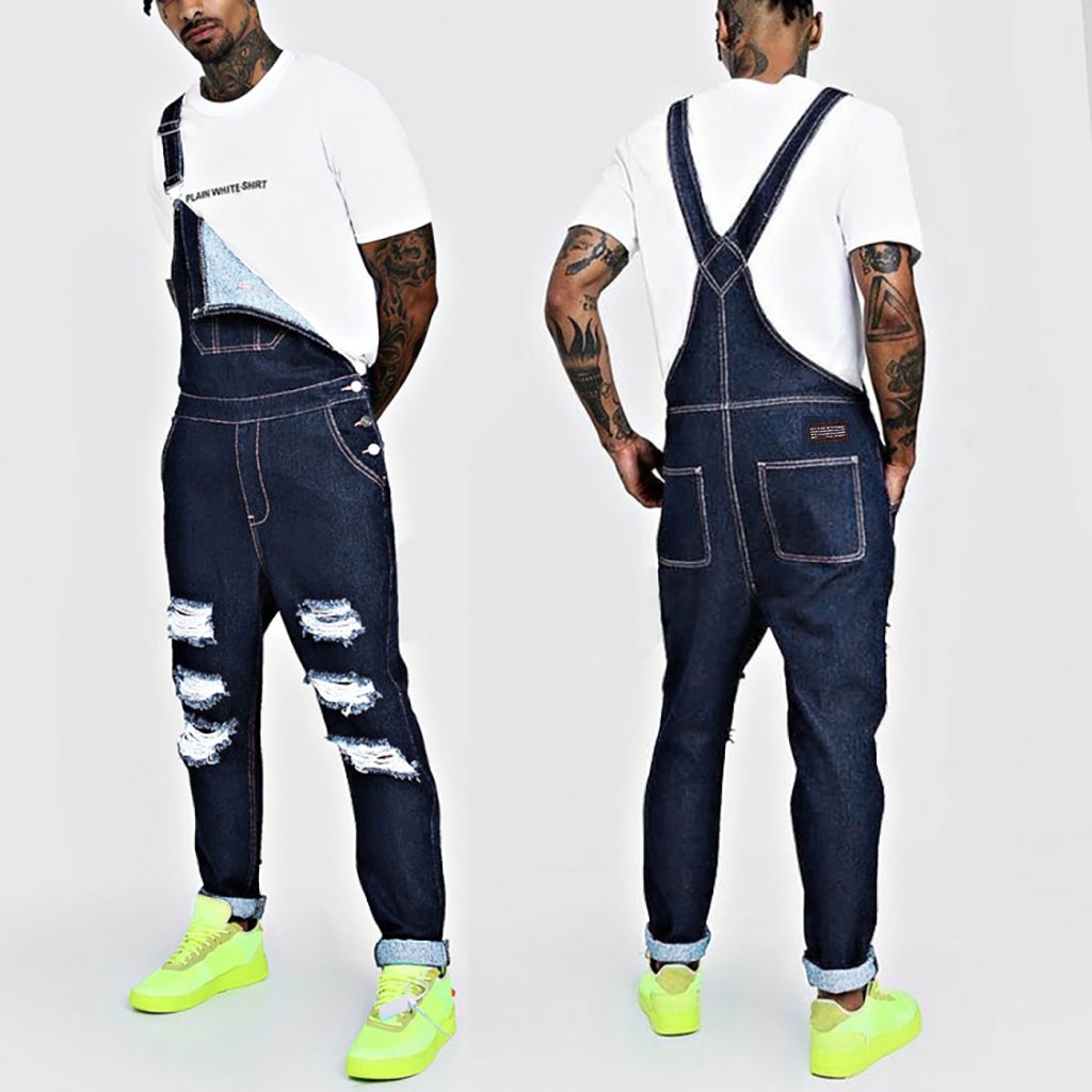 KANCOOLD Pants Casual Polyester men pants Mens Hole Pocket Jeans Overall Jumpsuit Streetwear Overall Suspender Nov5, Blue
KANCOOLD Pants Casual Polyester men pants Mens Hole Pocket Jeans Overall Jumpsuit Streetwear Overall Suspender Nov5, Blue