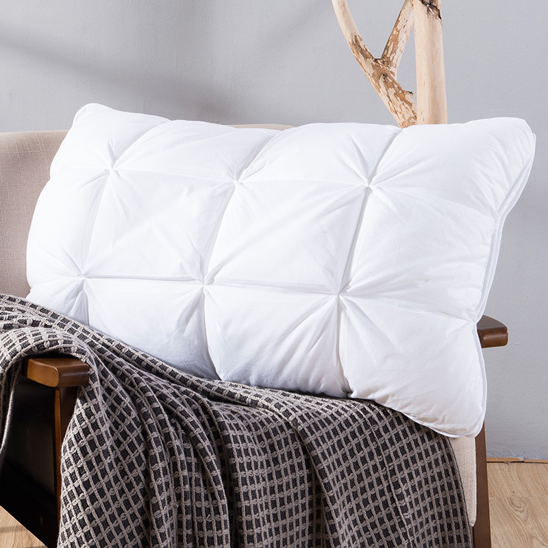 Pure White High Counts Cotton Pillow Cover Feather Goose down filling 48x74cm Bedding Pillows Neck Health Care Pillows - view 4