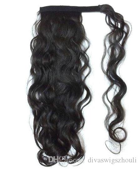 120g curly Pony tail hairpiece wrap around ponytail extension Brazilian remy HumanHair ponytail 10-16inch Clip in curly Real hair ponytail