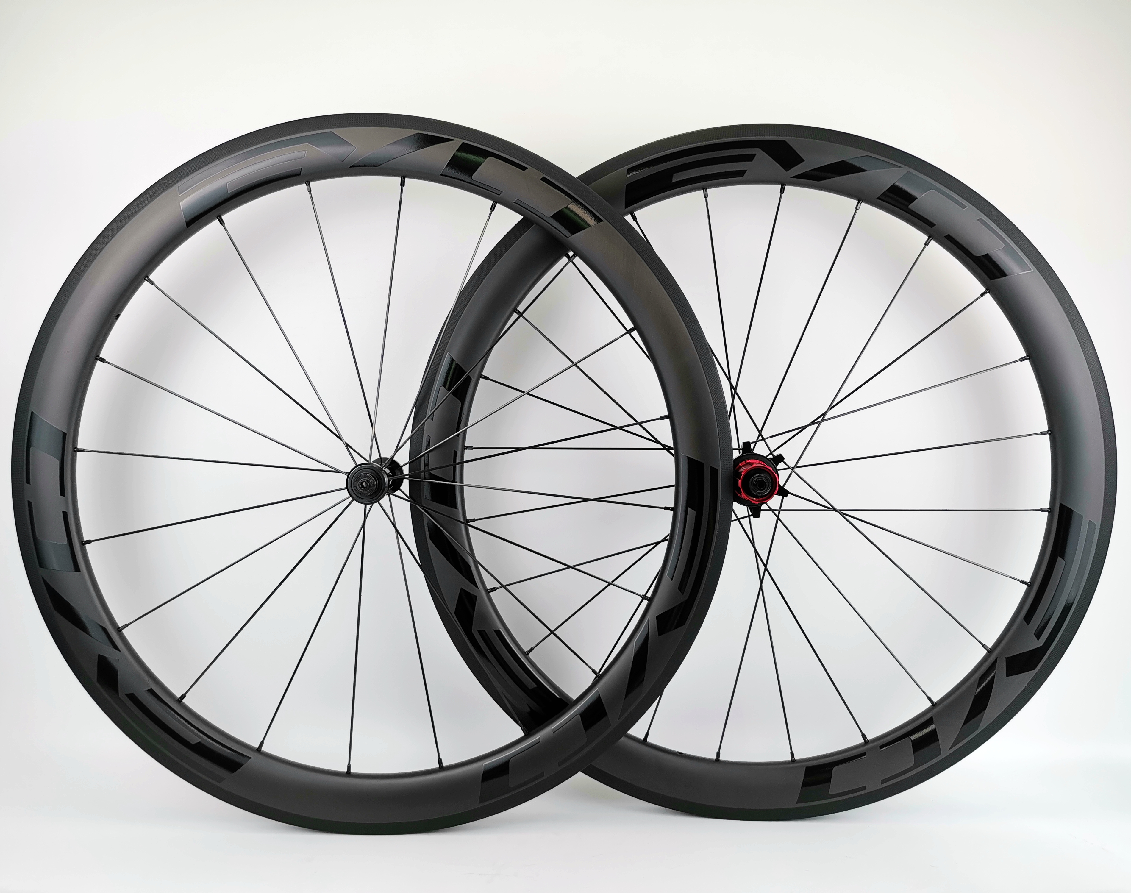 Full carbon wheels 50mm depth 25mm width carbon wheelset clincher/tubular road carbon bike wheelset with EVO black decals от DHgate WW
