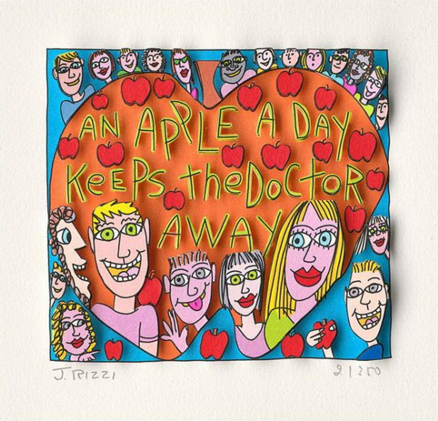 James Rizzi - AN APPLE A DAY KEEPS THE DOCTOR AWAY Home Decor Handcrafts Oil Painting On Canvas Wall Art Canvas Pictures 191223
James Rizzi - AN APPLE A DAY KEEPS THE DOCTOR AWAY Home Decor Handcrafts Oil Painting On Canvas Wall Art Canvas Pictures 191223