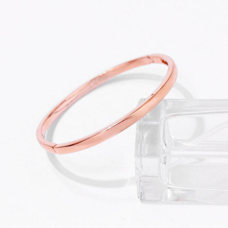 hot copper goldplated jewelry exquisite fashion inlaid with diamond threecolor pin smooth buckle bracelet