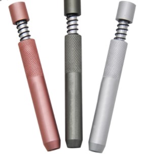 Metal Pipe One Hitter Bat 78MM Aluminum Spring Smoking Pipe Cigarette Dugout Pipes Tobacco Pipes Smoking Accessories
