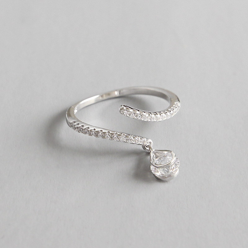 Authentic 925 Sterling Silver Micro-Encrusted Zircon Tassel Rings New Wedding Band CZ Open Size Adjustable Ring Fashion Statement Ring
Authentic 925 Sterling Silver Micro-Encrusted Zircon Tassel Rings New Wedding Band CZ Open Size Adjustable Ring Fashion Statement Ring